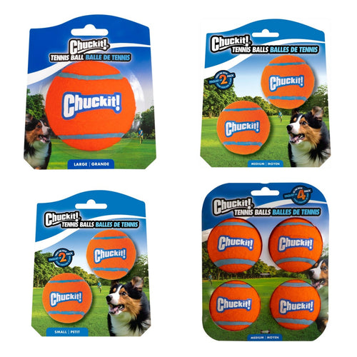 Chuckit! Tennis Ball One/Two/Four Pack Small/Medium/Large
