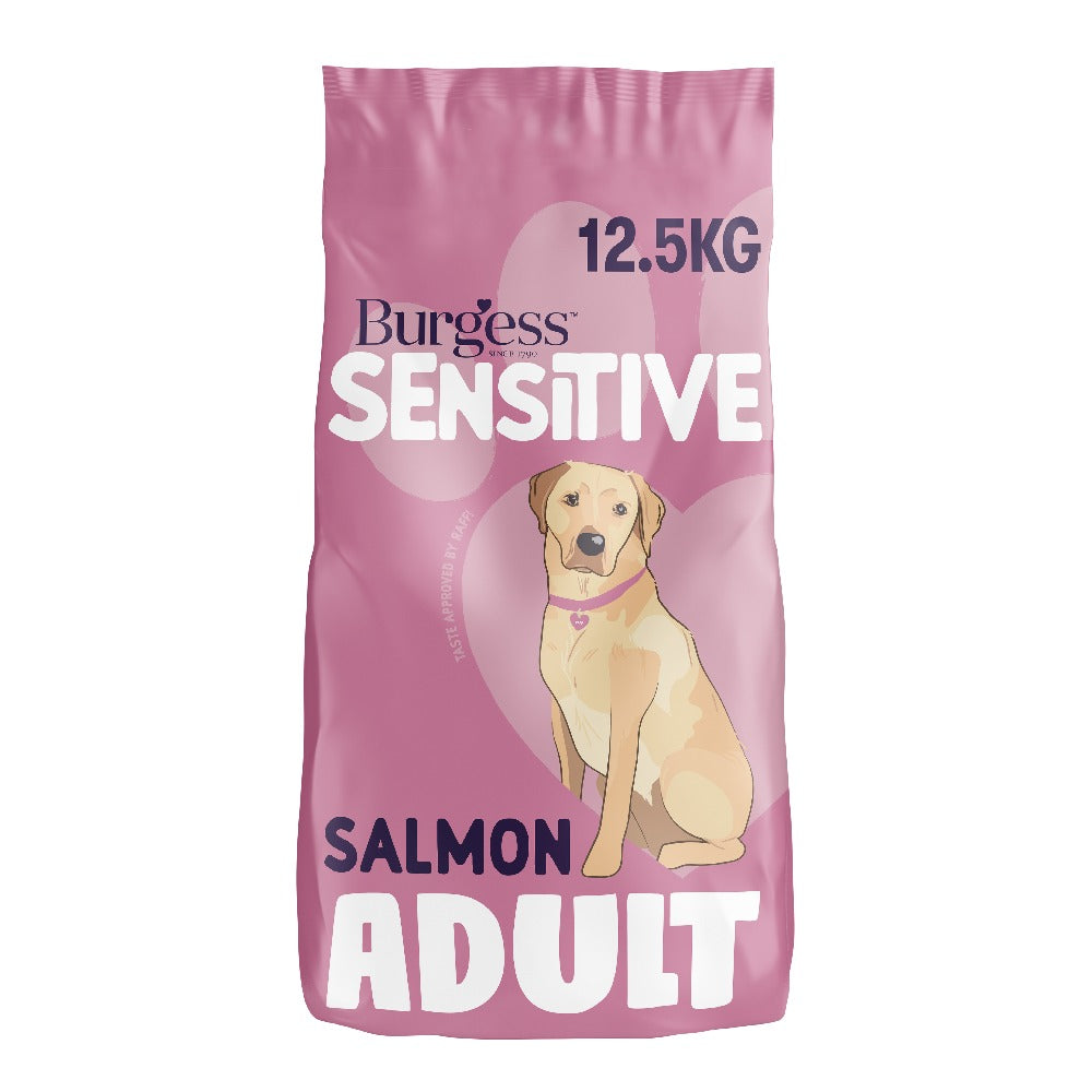 Burgess Sensitive Adult Dog Food In Salmon 2kg Or 12.5kg