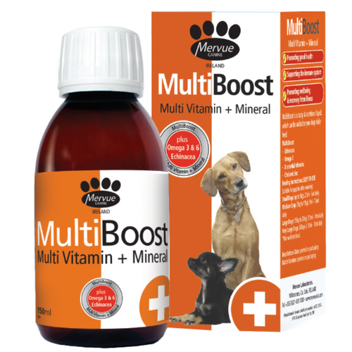 Mervue MultiBoost Multi-Vitamin & Mineral Liquid For Dogs & Puppies 150ml