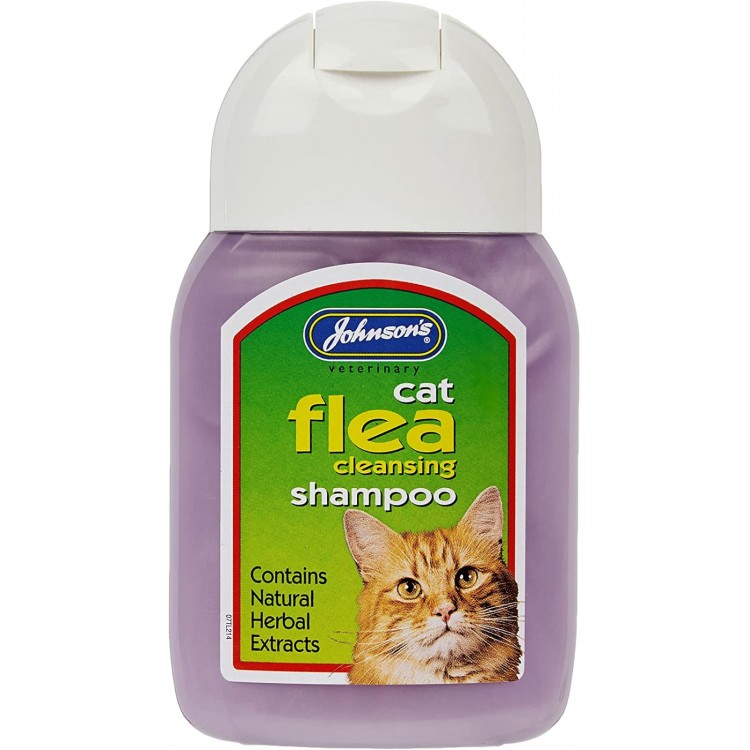 Johnson's Veterinary Cat Flea Cleansing Shampoo- 125ml 