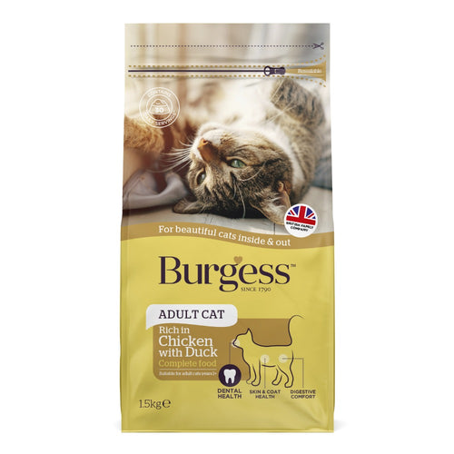 Burgess Nutritional Adult Cat Chicken and Duck Dried Food