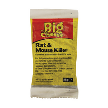 Load image into Gallery viewer, The Big Cheese Rat &amp; Mouse Killer Grain Bait Sachet 25g x 6
