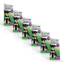 Load image into Gallery viewer, Drontal Tasty Bone Wormer Tablets, Convenient for Small &amp; Medium Dogs (2 to 20kg) 6 Tablets
