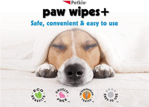 Load image into Gallery viewer, Petkin Paw Wipes, 100 Pack – Orange Scented Paw Cleaning Wipes for Dogs and Cats – Aloe, Vitamin E &amp; Paw Balm, Safe for Daily Use
