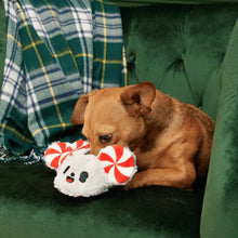 Load image into Gallery viewer, BARK Xmas Peppermice Slippies Dog Toy - Plush Mouse Slipper Squeaky Toy
