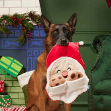 Load image into Gallery viewer, BARK Xmas Kris Krumble Dog Toy - Plush Santa Toy with Squeaky Cookies, 3-in-1
