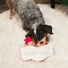 Load image into Gallery viewer, BARK Xmas Kris Krumble Dog Toy - Plush Santa Toy with Squeaky Cookies, 3-in-1
