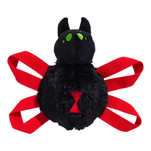 Load image into Gallery viewer, BARK Halloween Blake Widow Dog Toy - Plush Spider Toy with Spiky Squeaker Ball and Tug Straps
