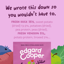Load image into Gallery viewer, Edgard &amp; Cooper Dry food for Dogs in Venison &amp; Duck 7kg

