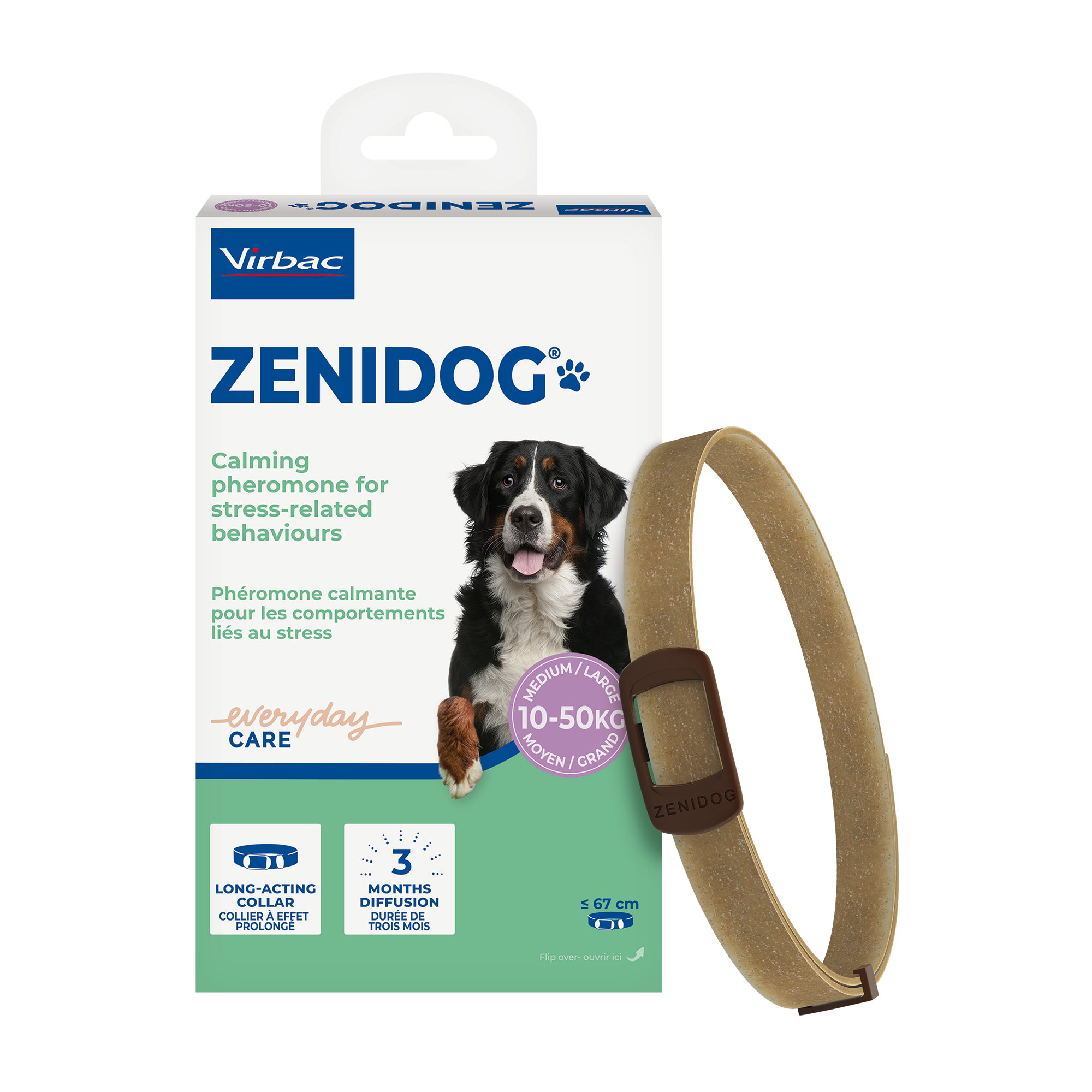 Virbac Zenidog Calming Collar for Medium & Large Dogs (Lasts 3 Months)