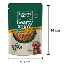 Load image into Gallery viewer, Natures Menu Hearty Stew Pouches With Chicken For Adult Dogs 8 x 100g
