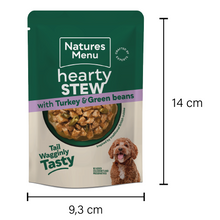 Load image into Gallery viewer, Natures Menu Dog Hearty Stew Pouches Turkey For Adult Dogs 8 x 100g

