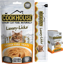 Load image into Gallery viewer, COOKHOUSE Luxury Licks Lickable Cat &amp; Kitten Treats Tasty, creamy, lickable treats in handy single-serve sachets
