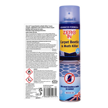 Load image into Gallery viewer, Zero In Carpet Beetle &amp; Moth Killer 300ml Aerosol
