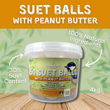 Load image into Gallery viewer, Copdock Mill Suet Balls Peanut Butter Tub x 50
