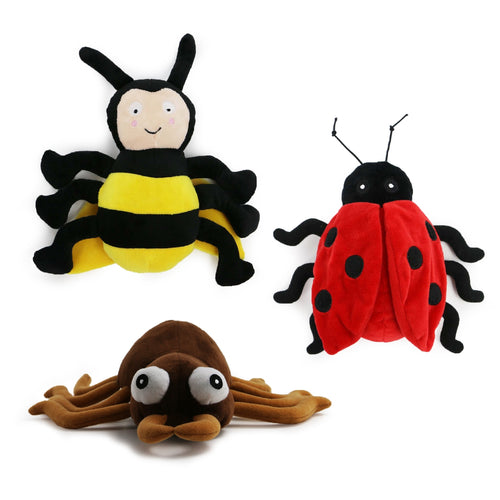 Ancol Little Bugs Dog Toy With 100% Recycled Stuffing Assorted