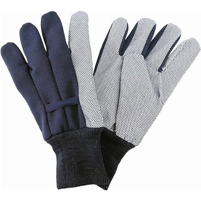 Kent & Stowe Jersey Cotton Grip Gloves Purple Med/Large