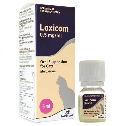 Loxicom 0.5mg/ml Oral Suspension Anti-Inflammatory/Pain Relief in Cats