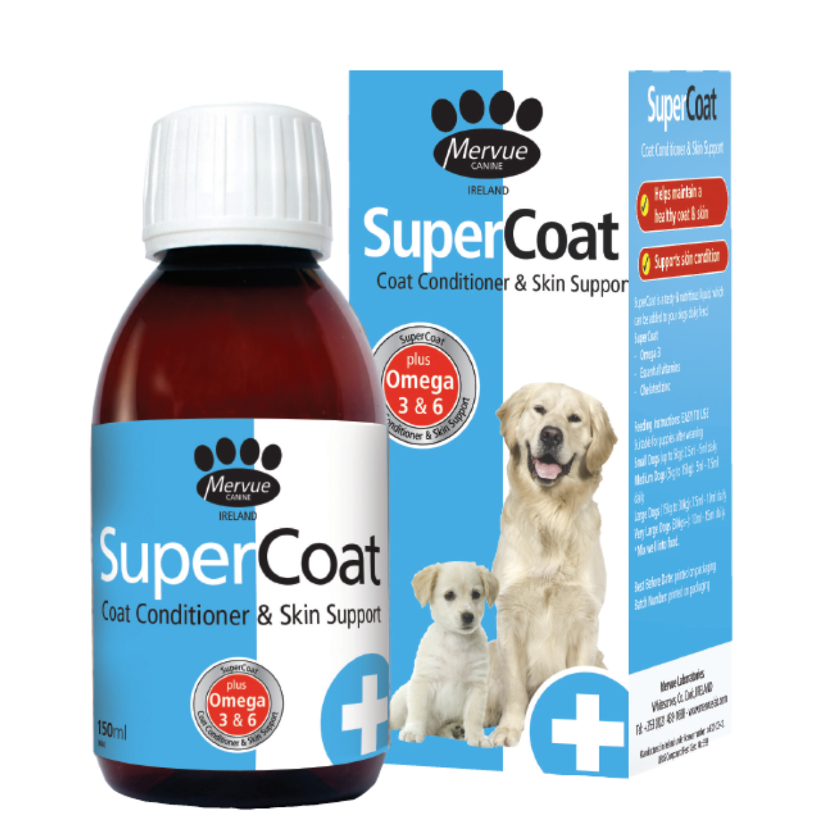 Mervue SuperCoat Coat Conditioner & Skin Support For Dogs & Puppies 150ml
