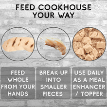 Load image into Gallery viewer, COOKHOUSE Luxury Cat Treats -Cookhouse Chicken Breast Cat Treats | Natural, Steam-Cooked, Single Ingredient 12 x 30g 
