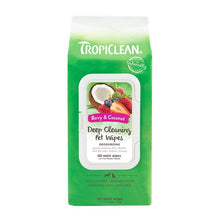 Load image into Gallery viewer, TropiClean Deep Cleaning Wipes 100s
