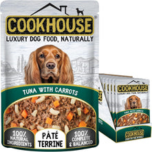 Load image into Gallery viewer, COOKHOUSE 100% Natural &amp; Complete Luxury Wet Dog Food - 15 x 100g Pouches- Pate
