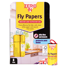 Load image into Gallery viewer, Zero In Fly Papers FSC 8-Pack
