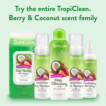 Load image into Gallery viewer, TropiClean Berry and Coconut Deep Cleaning Shampoo for Dogs &amp; Cats 3.78L – pH-Balanced Grooming Shampoo
