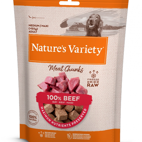 Nature's Variety Freeze Dried Meat Chunks For Adult Dogs