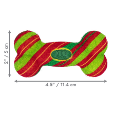Load image into Gallery viewer, KONG Holiday AirDog Squeaker Bone Stripe Small
