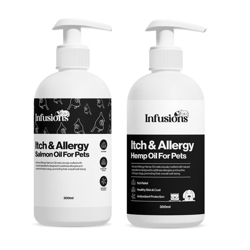 Infusions Itch & Allergy Salmon/Hemp Oil For Cats & Dogs 300ml