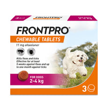 Load image into Gallery viewer, FRONTPRO® Chewable Tablets Flea &amp; Tick Treatment for Dogs
