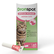 Load image into Gallery viewer, Dronspot Spot On Wormer for Small, Medium &amp; Large Cats - 1 Or 2 Pipettes
