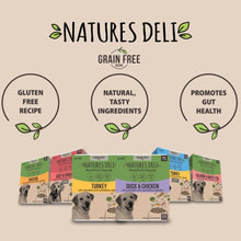Load image into Gallery viewer, Natures Deli Adult Dog Food Grain Free Variety Box 12 x 395g
