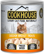 Load image into Gallery viewer, COOKHOUSE 100% Chicken Breast Freeze Dried Luxury Cat Treats - 170g Value Tub - 100% Natural - Grain Free - High Protein - Low Fat
