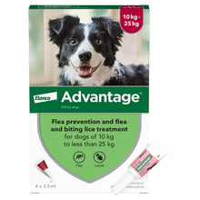 Load image into Gallery viewer, Advantage Spot On Flea Treatment For Cats, Dogs &amp; Rabbits - 4 Pipette Packs
