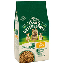 Load image into Gallery viewer, James Wellbeloved Turkey &amp; Rice Senior Small Breed Dog Food
