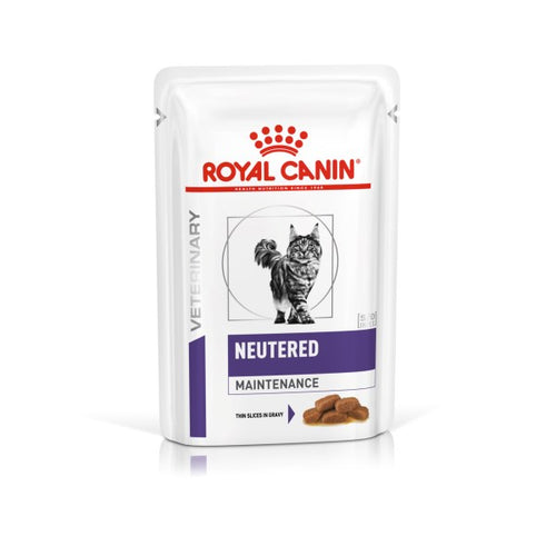 Royal Canin Veterinary Health Nutrition Feline Neutered Adult Maintenance Cat Food Pouches