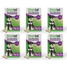 Load image into Gallery viewer, Drontal Tasty Bone Wormer Tablets, Convenient for Small &amp; Medium Dogs (2 to 20kg) 6 Tablets
