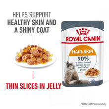 Load image into Gallery viewer, Royal Canin Hair &amp; Skin Care in Jelly Adult Wet Cat Food 12 x 85g

