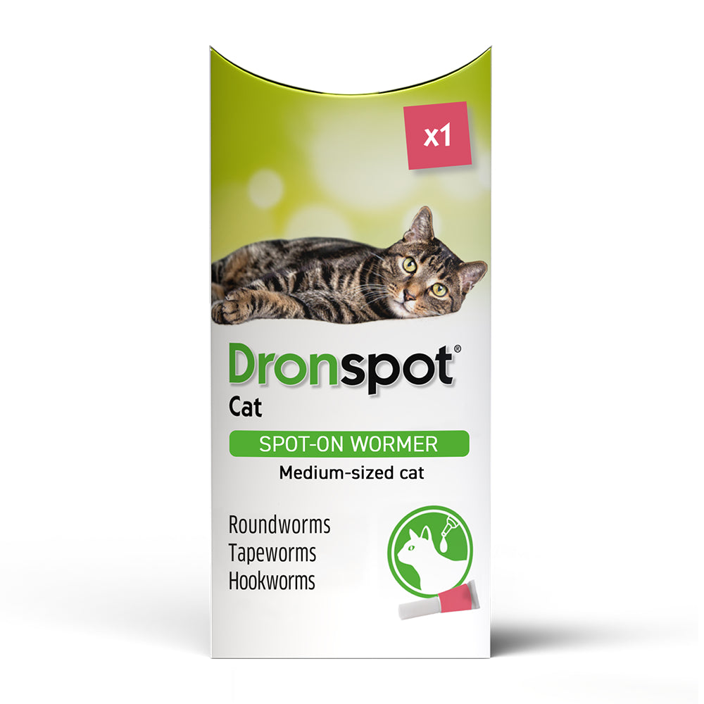 Dronspot Spot On Wormer for Small, Medium & Large Cats - 1 Or 2 Pipettes