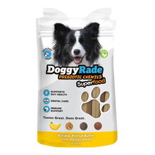 Load image into Gallery viewer, DoggyRade Dog Treats Prebiotic Superfood Chewies Various Flavours 
