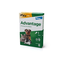 Load image into Gallery viewer, Advantage Spot On Flea Treatment For Cats, Dogs &amp; Rabbits 1 Pipette
