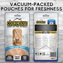 Load image into Gallery viewer, COOKHOUSE Luxury Cat Treats - 100% Tuna Loin Fillet 12X 30g - NATURAL NUTRITION
