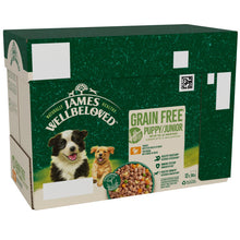 Load image into Gallery viewer, James Wellbeloved Grain Free Puppy Dog Food Turkey in Gravy Pouch 90g x 12

