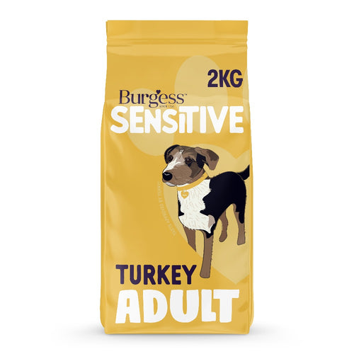 Burgess Sensitive Adult Dog Food In Turkey 2kg Or 12.5kg