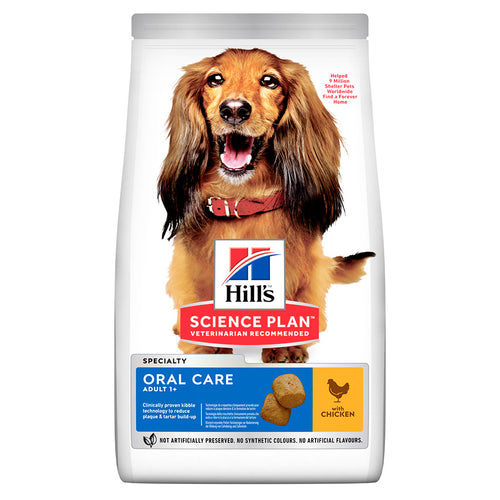 Hill's Science Plan Adult Oral Care Medium Dry Dog Food Chicken Flavour 12kg