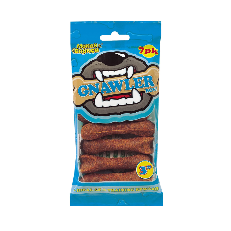 Munch & Crunch Gnawler Bone Dog Treat Various Flavours & Pack Sizes