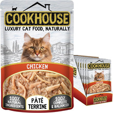 Load image into Gallery viewer, COOKHOUSE 100% Natural &amp; Complete Luxury Wet Cat Food  18 x 70g -Pate
