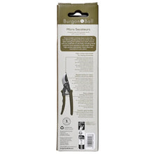 Load image into Gallery viewer, Burgon &amp; Ball Collectors Olive Micro Secateurs
